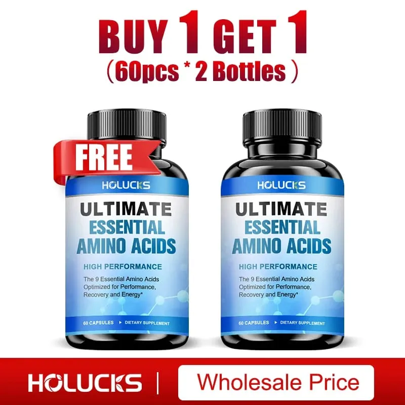 Essential Amino Acids EAA Supplement 9 EAAs 120 Tablets Muscle Recovery Energy Performance