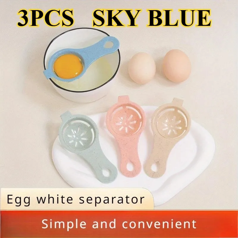 1pc Sustainable Wheat Straw Egg Separator - Easy Yolk & White Filter For Baking Kitchen Gadget — image 14