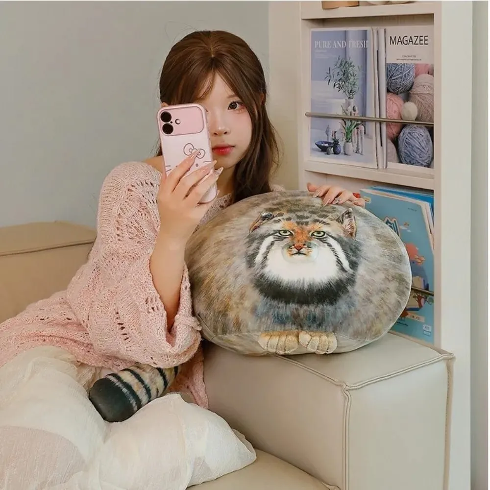 Fierce Looking Super Soft Cat Lifelike Huggable Stuffed Cat Pillow Stretchy Adorable Simulation Cat Pillow Sofa Decor — image 8