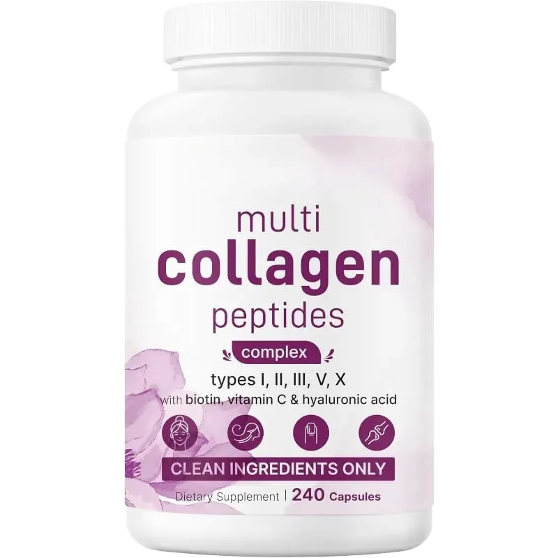 Multi Collagen Peptides Kapslar med Biotin Vitamin C och Hyaluronsyra Innehåller ägg och fisk 240 kapslar — image 9