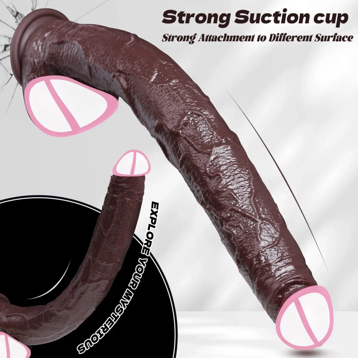ealistic Long dildo Black Anal Plug with Suction Cup Long Penis Butt Plug Sex Toy for men Women Phallus Anal Dilator Stimulatio — image 5