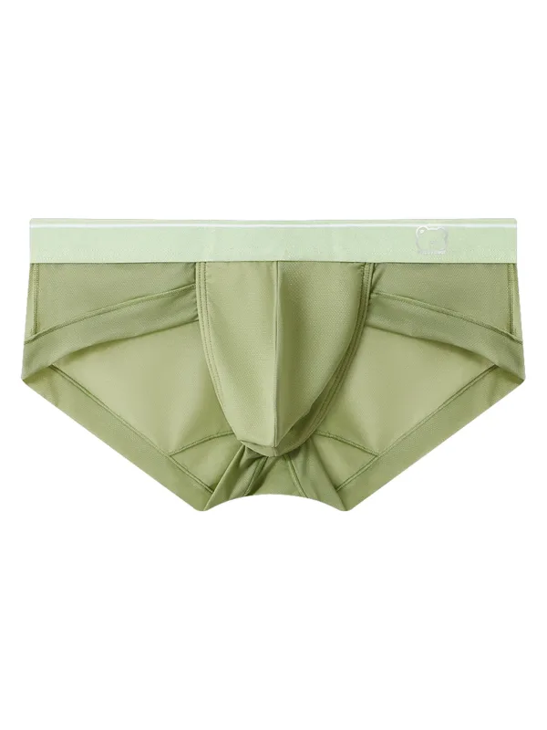 Light Sky Blue Ice Silk Men Low Rise Briefs Ultra Thin Mesh Breathable U Convex Pouch Soft Summer Cool Male Underpants — image 10