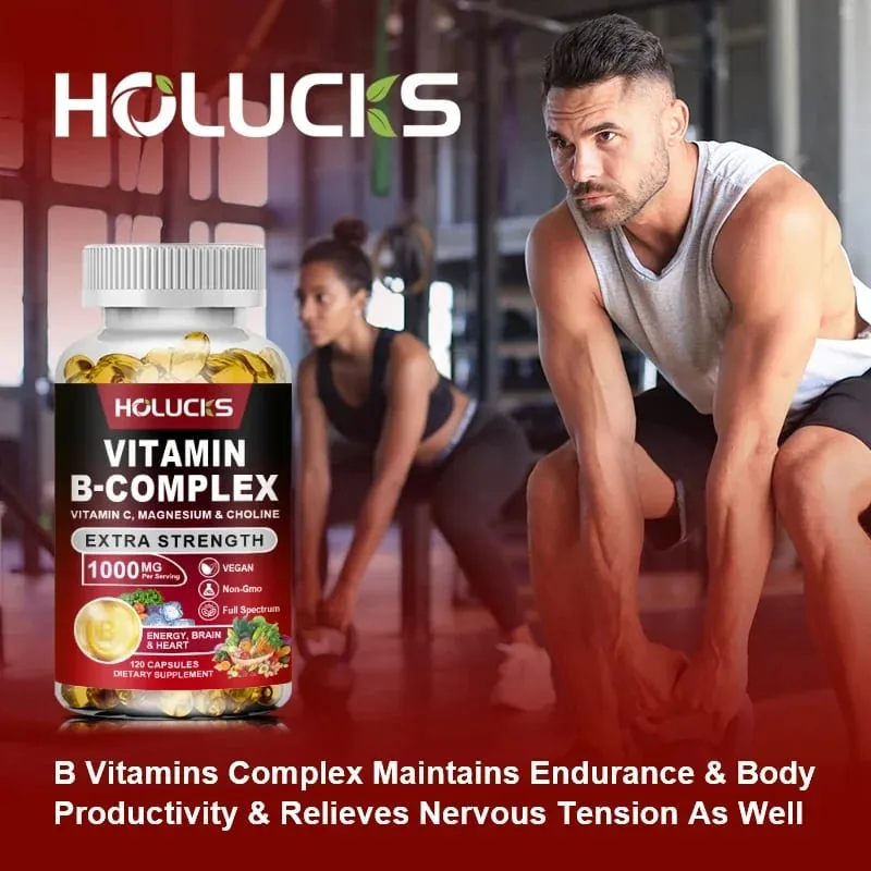 Yimiduk Premium Vitamin B Complex Capsules with Biotin & Folate Support Promotes Healthy Hair Skin & Hormone Balance Non-GMO — image 3