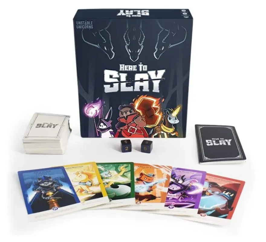 Unstable Games Slay Sleigh Fighting Strategy Game Collection Vs. English Card Here to Sleigh Card Games — image 3