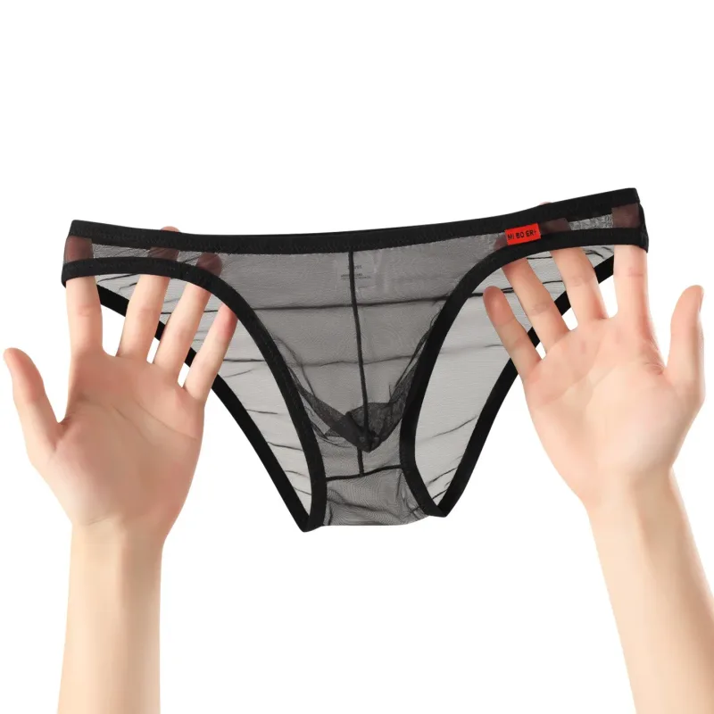 Men's Underwear Ultra-Thin Mesh Transparent Triangular Briefs Sexy Underpanties — image 2