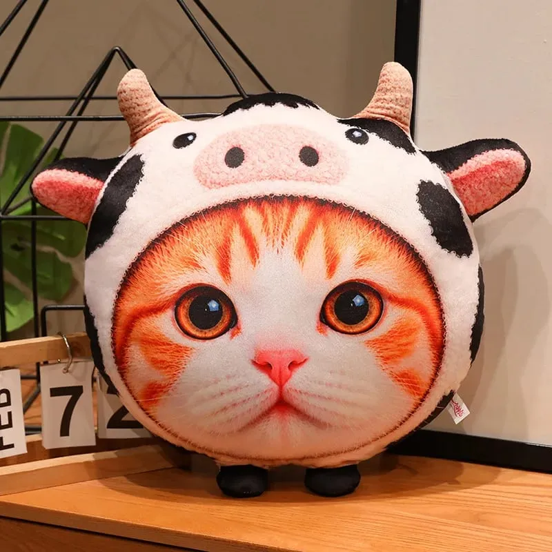 New 40cm Lifelike Animal Cat Plush Pillow 3D Printing Simulation Cat Plush Toy Stuffed Decor Gift Birthday Gifts Room Decoration — image 11