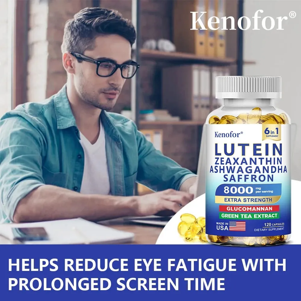 Lutein & Zeaxanthin Supplement 8000 Mg Eye Vitamins with Saffron for Adults Eye Health Supplement To Support Vision and Eyes — image 5