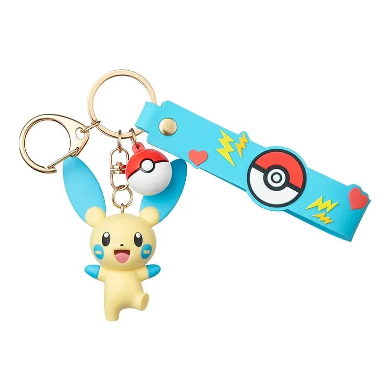 Genuine Pokemon Pikachu Keychain Gengar Morpeko Cubone Snorlax Mimikyu Anime Action Figure Toy Keyring Fragrance Pendant Gift — image 9