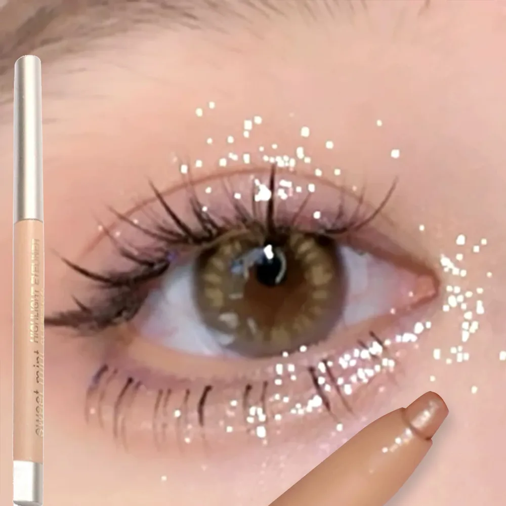 1/2pc Aegyo Sal Under Eye Highlight Pen Shimmer Pearl Eyeliner Pencil Natural Brightening Glitter Eye Shadow Crayon Makeup Stick — image 1