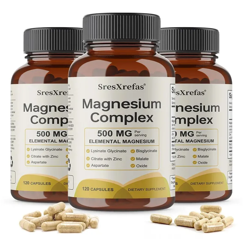 6 in 1 Magnesium Complex Capsules - Promotes Restful Sleep & Relieves Muscle Supports Bone Muscle and Heart Health — image 11