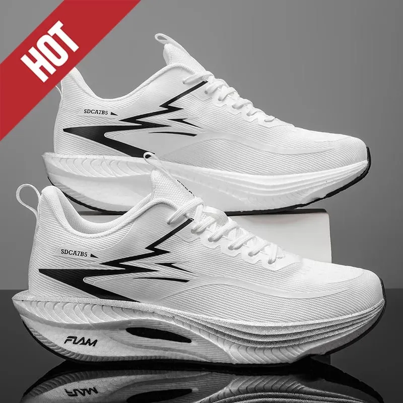Men Running Shoes Carbon Board Air Cushion Marathon Sports Breathable Lightweight Women's Comfortable Athletic Outdoor Sneakers — image 3