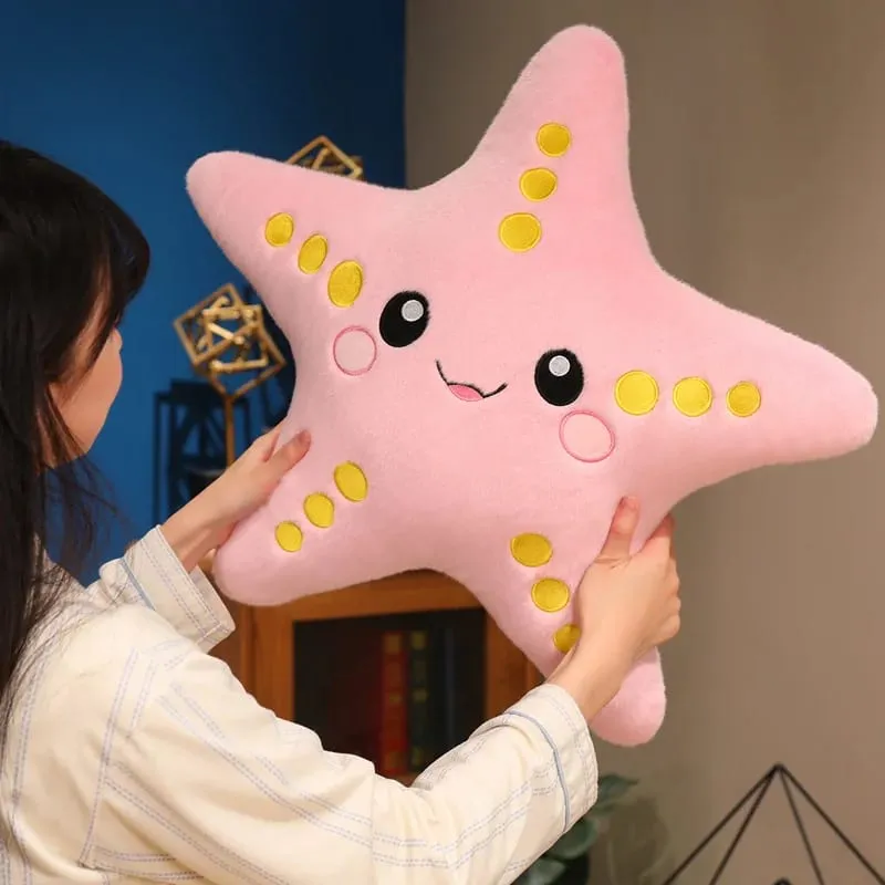 12/43cm Starfish Star Plush Pillow Stuffed Smiling Ocean Animal Colorful Cushion Sofa Chair Decor Present