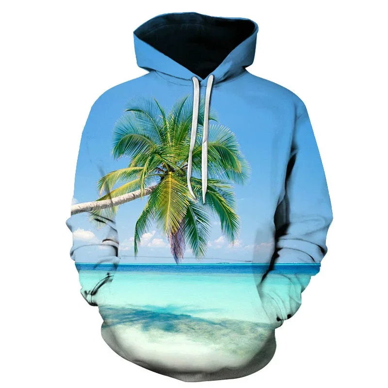 Hawaiian Four Seasons Fun 3D Printed Casual Hoodie Men's Cool Sunshine Beach Street Hoodie Full Style Trendy Style Tops — image 9