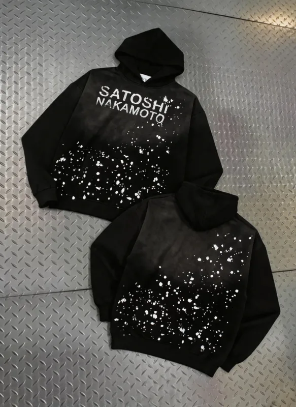Street Casual SATOSHI Hoodies Pullover Embossed Pattern Embroidery Turtle Shell Design Washed Hooded Men Women Loose Sweatshirts — image 52