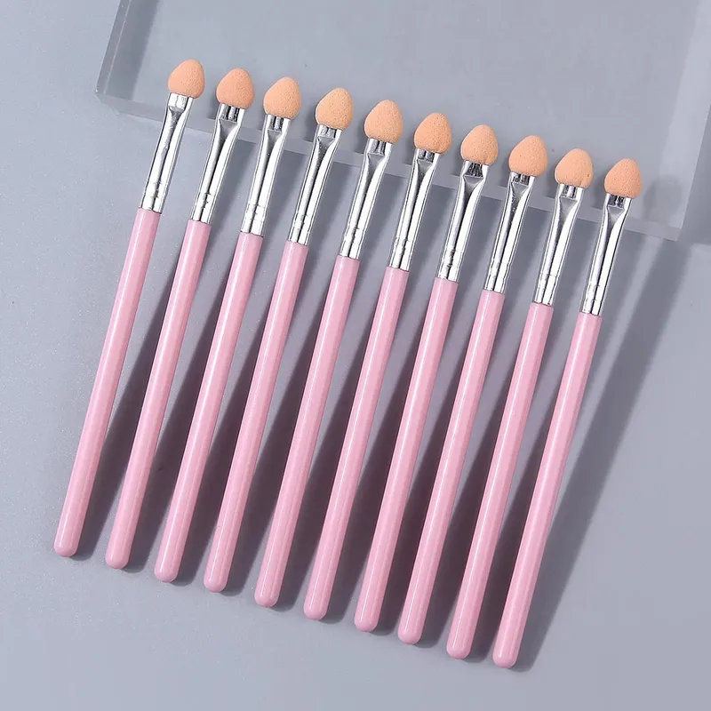 10Pcs Dual-Color Sponge Eyeshadow Brushes Makeup Tools Eyeshadow Stick Sponge Head Nail Smudge Brush — image 7