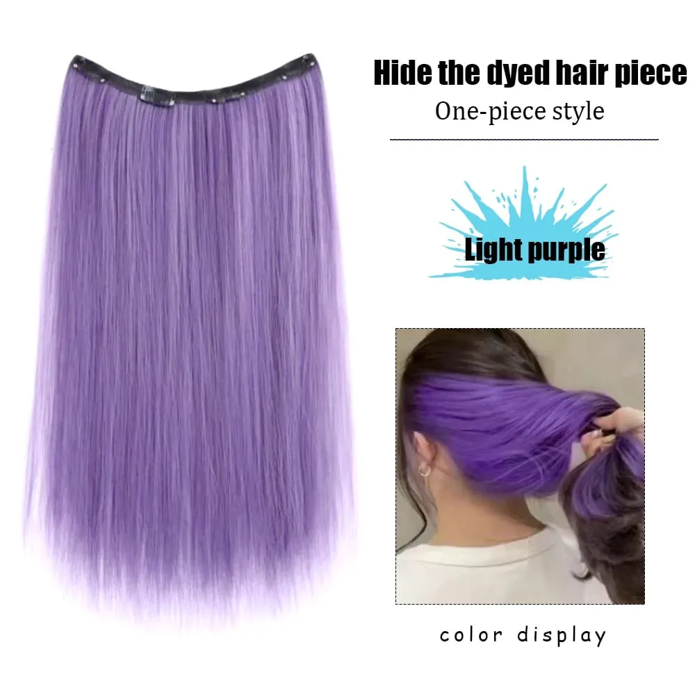 22‘’ Invisible 4Clip Long Straight Colored Synthetic Hair Extension Easy to Wear Suitable for Women's Daily or Holiday Wear. — image 8