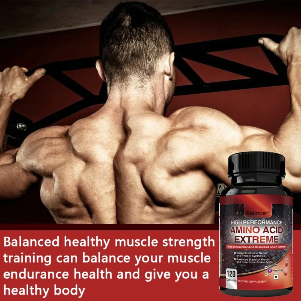 Amino Acid - High Performance Branch Chain Amino Acid Formula 120 Capsules - Muscle Building Post Workout Supplement — image 5