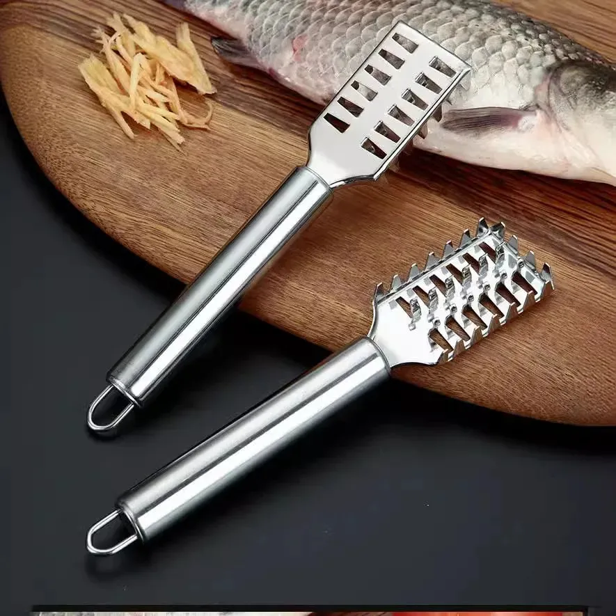 1PC Stainless Steel Fish Scale Knife Scale Scraper Sawtooth Scraping Boning Filleting Cut Scrape Dig Maw Knife — image 5