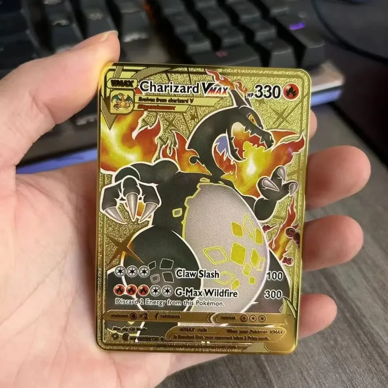 Pokemon Metal Game Collection Card Anime Figure Charizard Pikachu Blastoise Mewtwo Battle Collection Carte Card Toy Gift — image 14