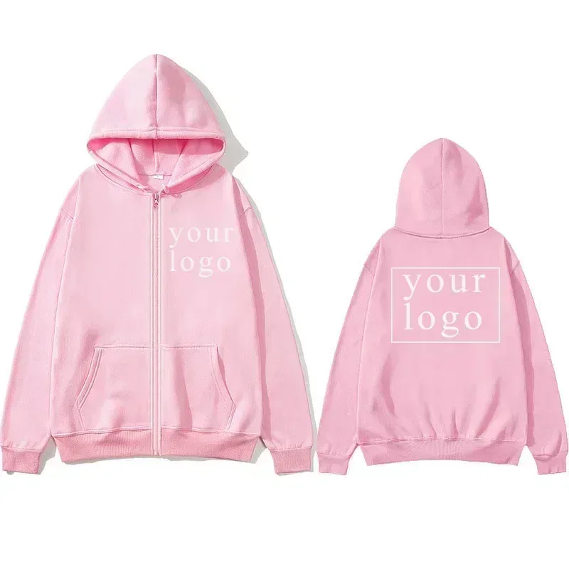 Lelaki Wanita Baharu DIY Zip kardigan hoodie 2025 Fesyen Baharu Rekaan Sendiri Logo Jenama/Gambar Tersuai Diperibadikan Di Mana-mana — image 2