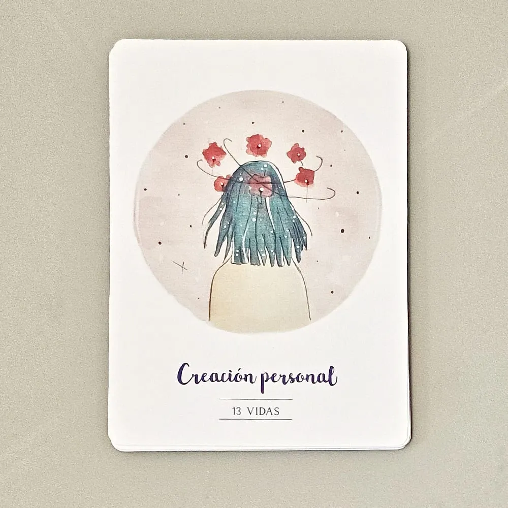 42 Pcs Vidas Anteriores Oracle Cards Spanish Edition Past Lives Deck for Karma Soul Healing 10.5*7.5cm Double-Sided Embossed — image 4