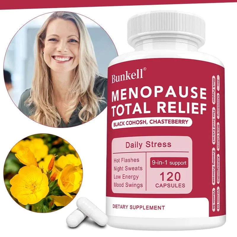 9-in-1 Herbal Menopause Supplement for Women - Hormone Balance Capsules for Night Sweats Hot Flashes & Mood Swings Vegan — image 1
