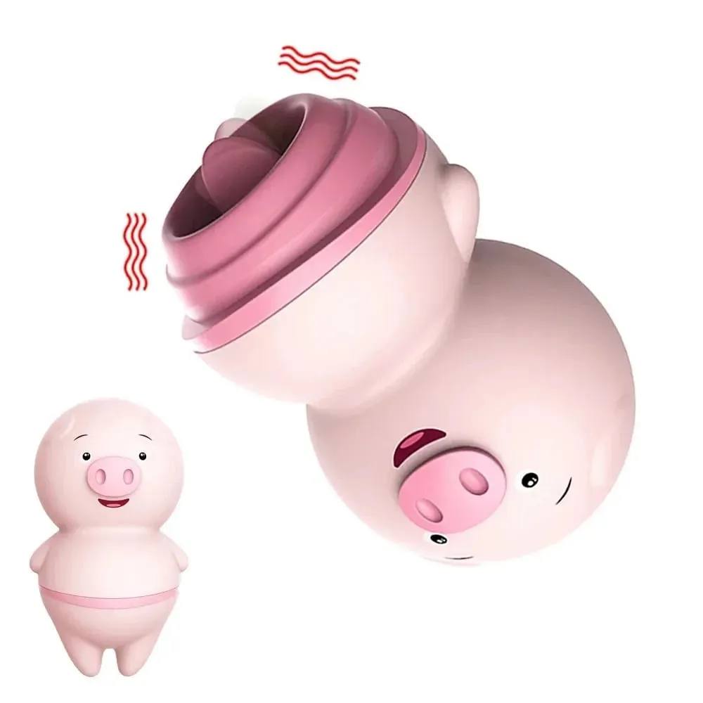 Cute Sexy Pig Licking Sucking Vibrators For Women Clitoris Sucker Anal Nipple Licks Massage Female Sex Toys Adult Erotic Machine — image 1