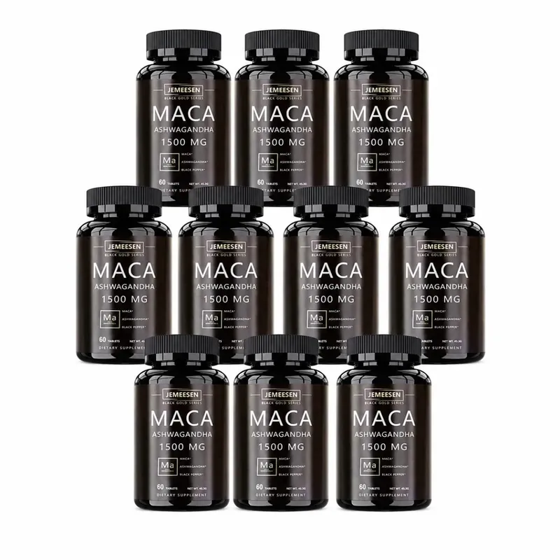 Økologiske Maca Root Powder Kapsler 1500mg indeholdende Maca Root Extract Ashwagandha Black Pepper Supplements for Mænd — image 11