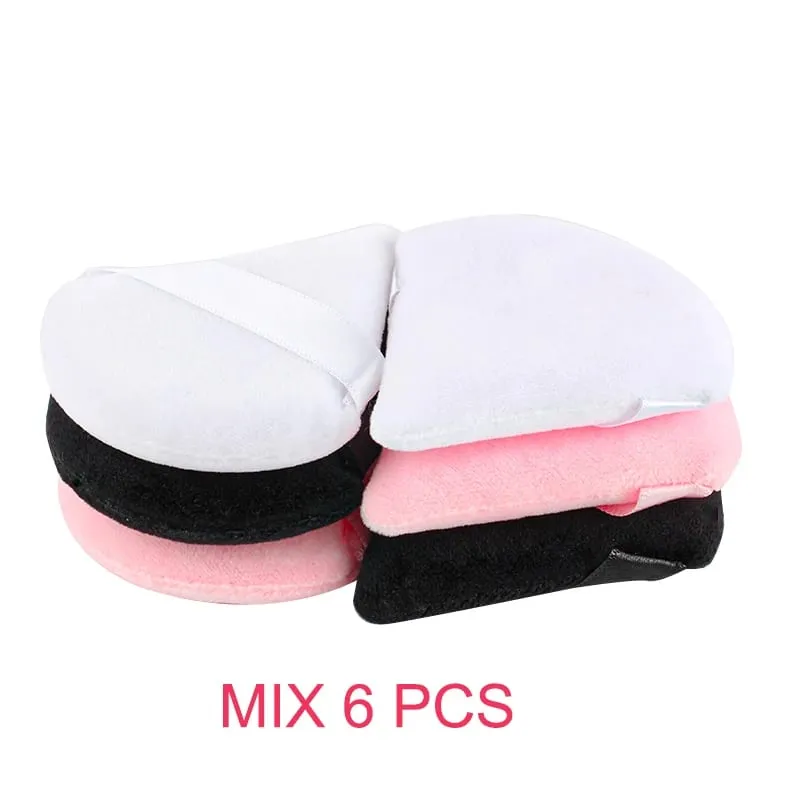 1/2/3/6 PCS Triangle Powder Puff For Loose Powder Cosmetic Foundation Puff Makeup Tool Reusable Sponge Washable Soft Powder Puff — image 9
