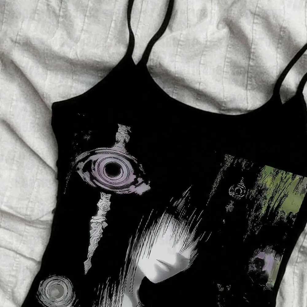 Gothic Women Tops Y2k Vintage Crop Tops Harajuku Emo 90s Gothic Clothes Vintage Woman Summer corset Shoujo Girl Style Emo — image 5
