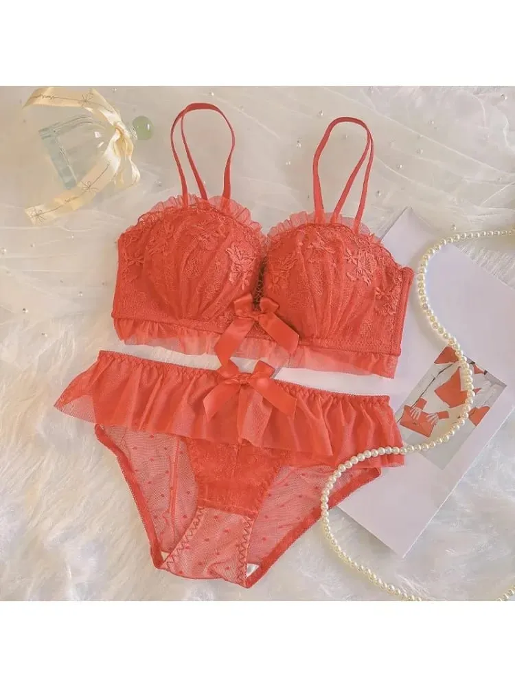 Push Up Bra Wireless for Small Breasts Anti Sagging Lace Bralette Women's Non Padded Lingerie To Enhance & Lift Comfort Bras — image 7