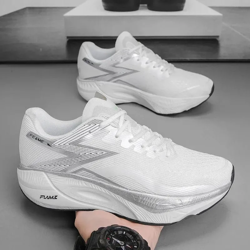 Brand Men's Carbon Plate Running Shoes Soft Cushion Shock Absorbing Sports Shoes Unisex Sneakers Light Anti-Slip Training Shoes