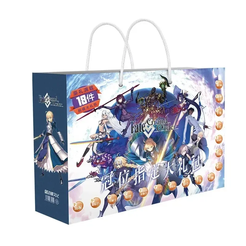 Sac cadeau porte-bonheur Anime Bungou Stray Dogs Haikyuu, jouet de Collection comprenant une carte postale, un signet, des cartes Lomo, figurine Genshin Impact — image 29
