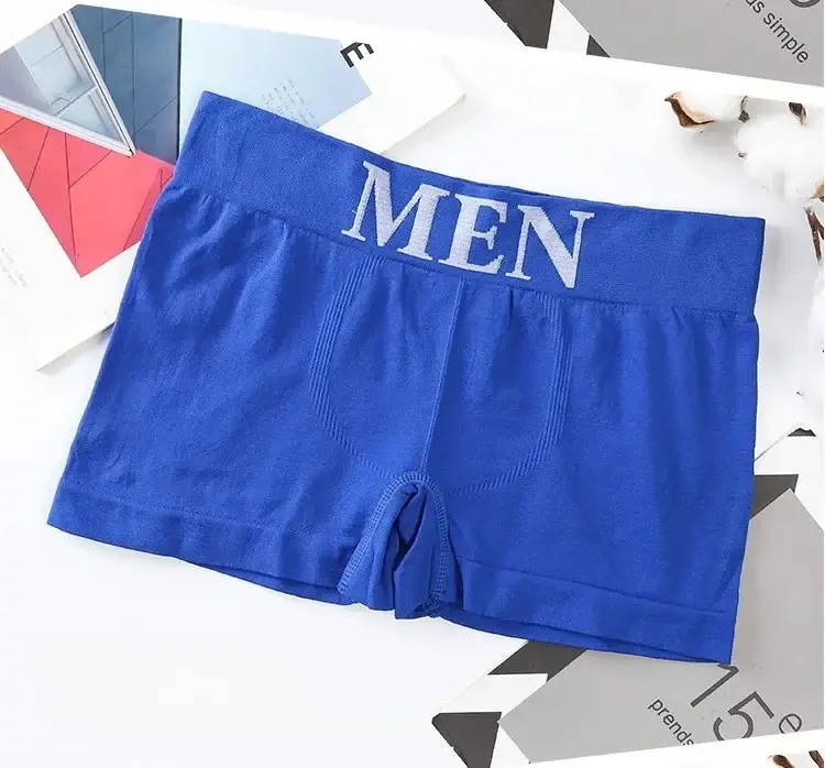 3Pcs/Lot Men's Panties Underwear Boxers Breathable Man Boxer Solid Underpants Comfortable Male Brand Shorts Black Blue Underwear — image 12