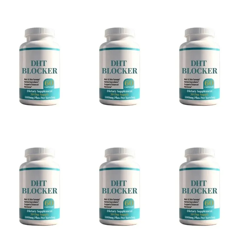 DHT Blocker Capsules with Biotin 5000mcg Vitamin C D E B6 & Zinc for Healthy Hair and Skin Support Gluten-Free 60 Count — image 8
