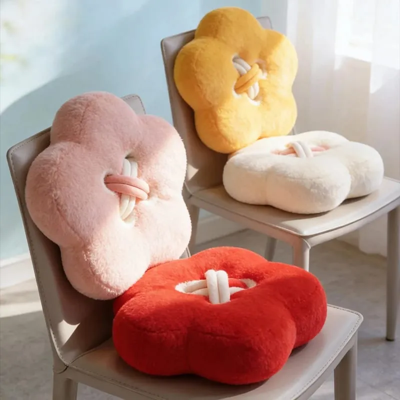 Button Plush Toys Flower Heart-shaped Stuffed Pillow Home Decor 40/45cm Soft Sofa Cushion Throw Pillow Birthday Surprise Gifts — image 3