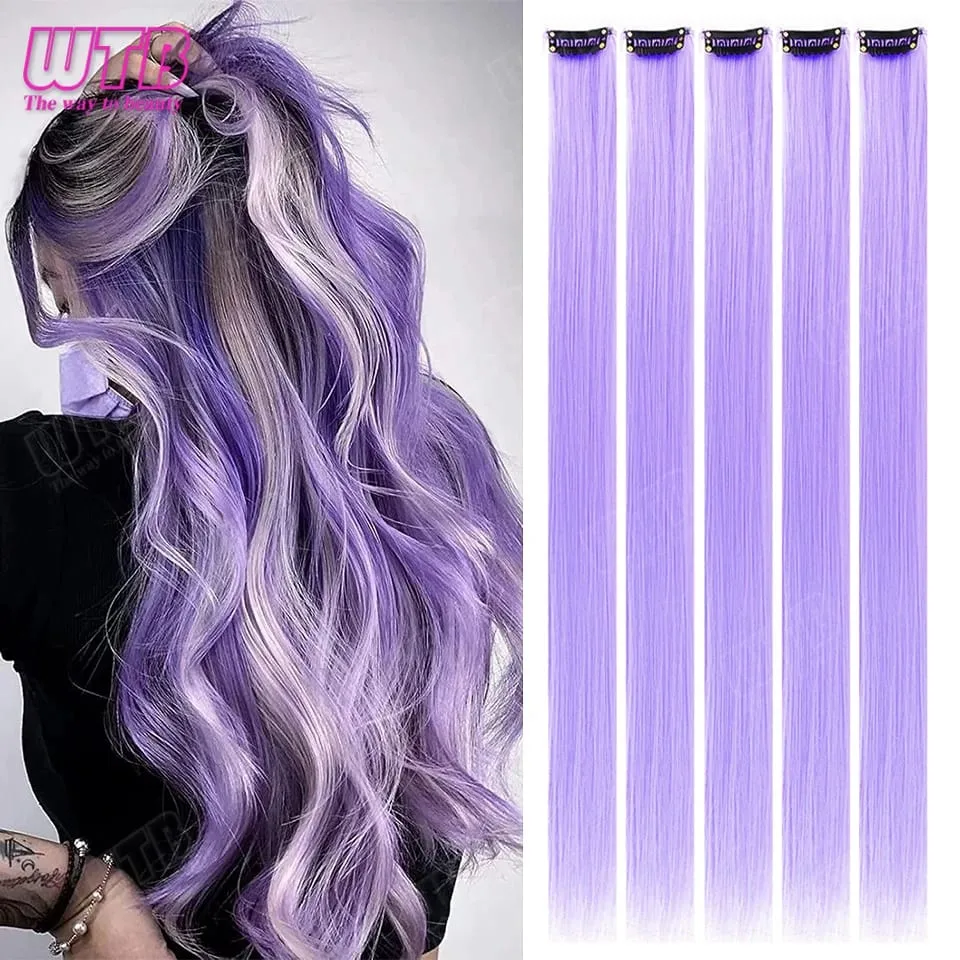 10 PCS Colored Synthetic Hair Extension Wigs for Women BB Clip Style Straight Hair Extension Wigs Suitable for Holiday Events — image 16