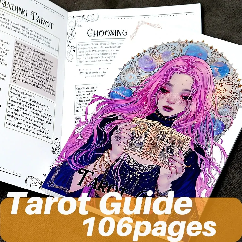 Tarot Beginner's Guide 106 pages Card Meanings Reading Spreads Cheat Sheets learning tarot Understanding Tarot Guidebook — image 1