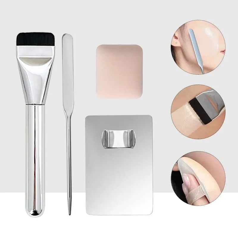 3/4/5/6 PCS Makeup Foundation Brush Lipstick Eye Shadow Mixing Palette Stainless Steel with Spatula Rod Color Stick Beauty Tools — image 8