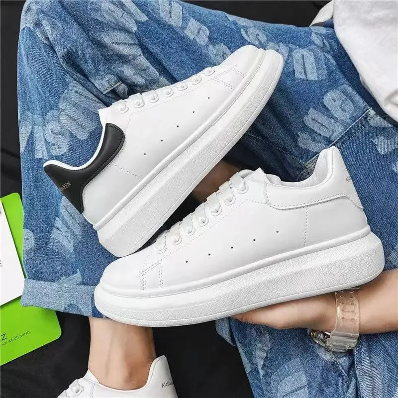 White Vulcanized Sneakers Men's Flats Comfortable Shoes Lace up Zapatillas Hombre Women Casual Sneakers Plus Size 35-45 — image 2