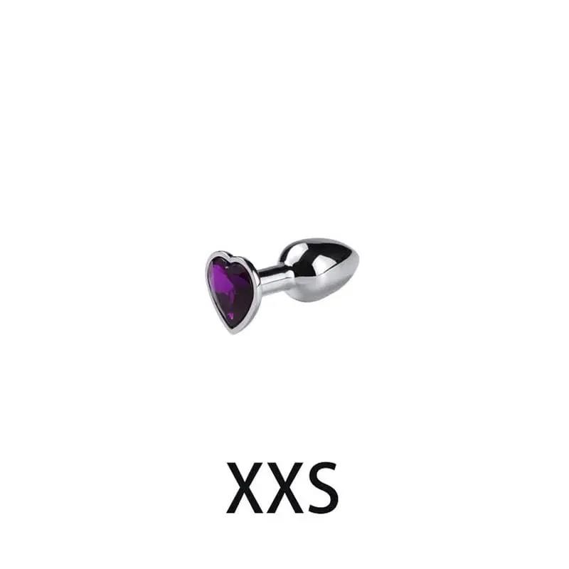 5 Sizes Stainless Steel Crystal Heart Anal Plug Removable Butt Plug Stimulator Prostate Massager Anal Sex Toys Dildos — image 19