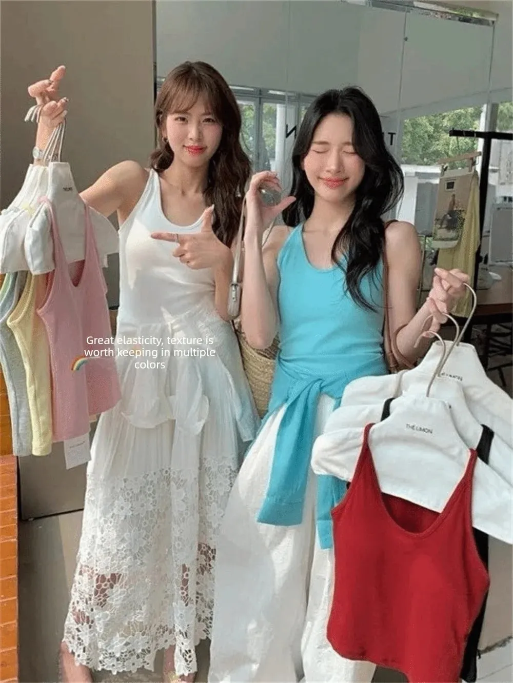 Korean Style with Chest Pad Strap Vest U-Neck Solid Color Backless Sleeveless Top Slimming Women Camis Summer — image 8