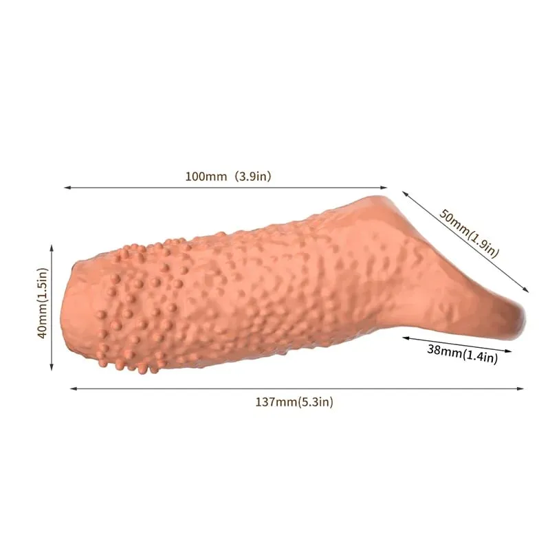 Men Penis Extender Sleeve Reusable Comdom Delay Ejaculation Penis Sleeve Dick Male Dildo Sex Toys for Men Adult 18+ Erotic Goods — image 9