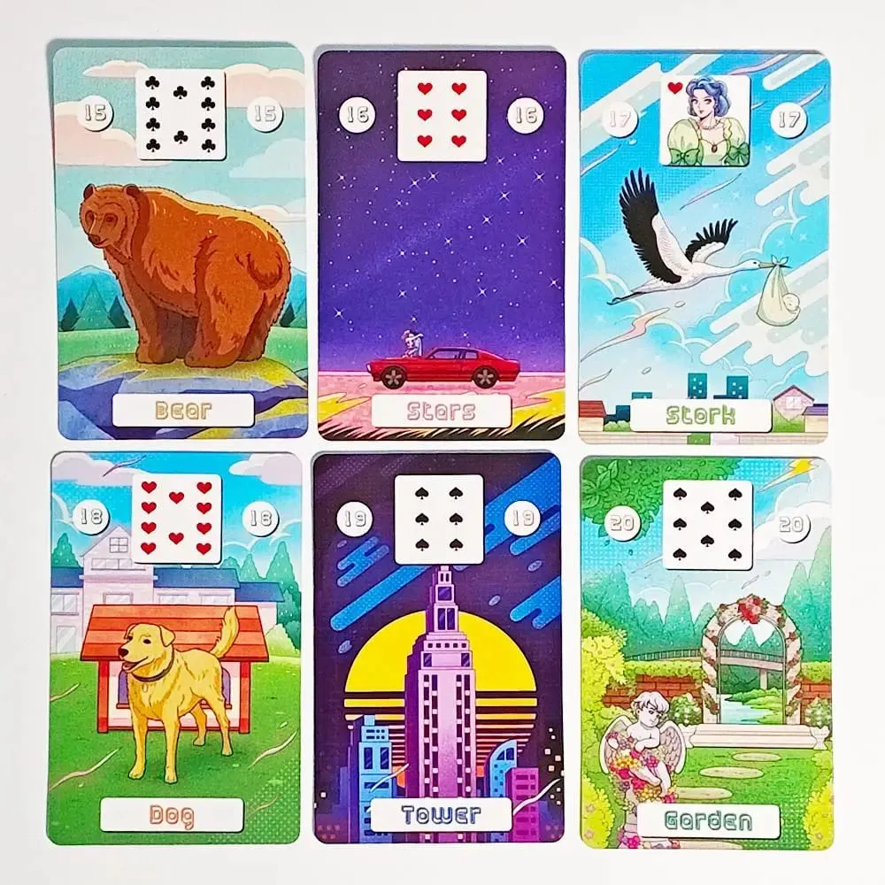 Back To The 80's Lenormand Deck 9*6cm Printed on 350GSM Double-embossed Cardstock 36 Pcs Lenormand Cards + 2 Special Cards — image 4