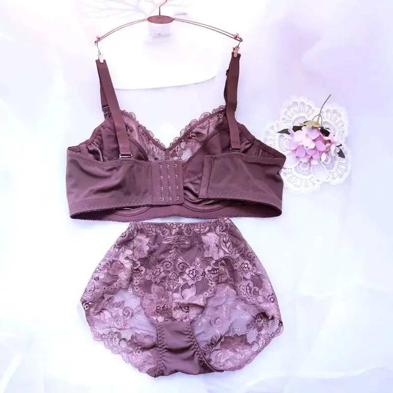 B C D E F G BH en panty sets Ondergoed Kanten lingerieset Dunne Grote maten kleding 2 Tweedelige verstelbare bh's voor slipjes Dames — image 2