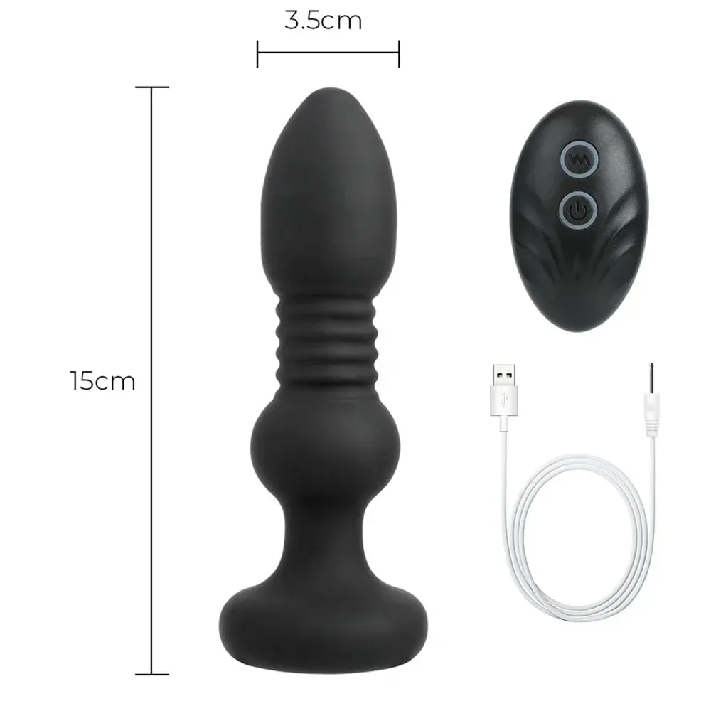Telescopic Vibrating Butt Plug Anal Vibrator Wireless Remote Sex Toys for Women Ass Anal Dildo Prostate Massager Men and Female — image 6