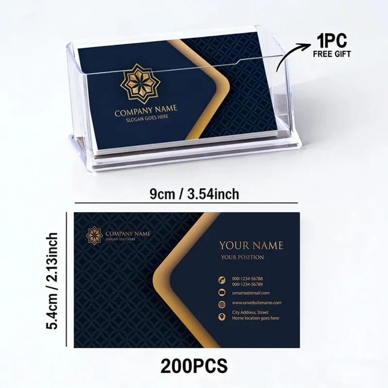 200/500/1000pcs Customizable Cards Personalized Business Cards with Acrylic Storage Box Matte Film Thank You Invitations — image 7