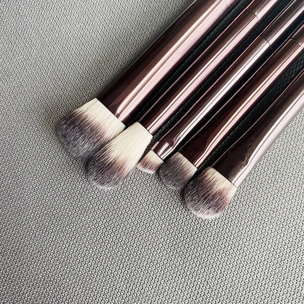 Set di pennelli per trucco per occhi a clessidra Set di pennelli cosmetici per ombretti di lusso Miscelazione Modellatura Contorno Evidenziazione Fodera per correttore per sopracciglia