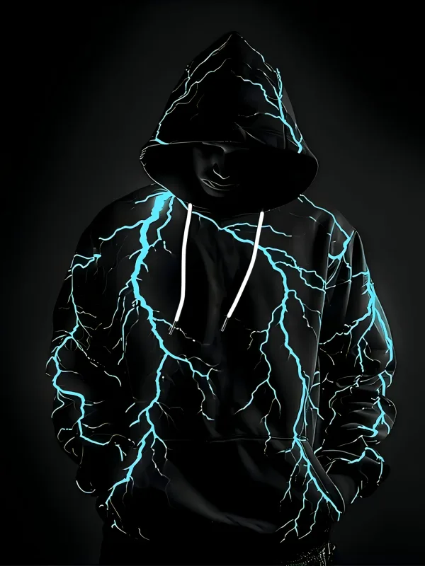 Men's winter-spring hooded sweatshirt with 3D print comfortable and soft trendy and casual streetwear style — image 6