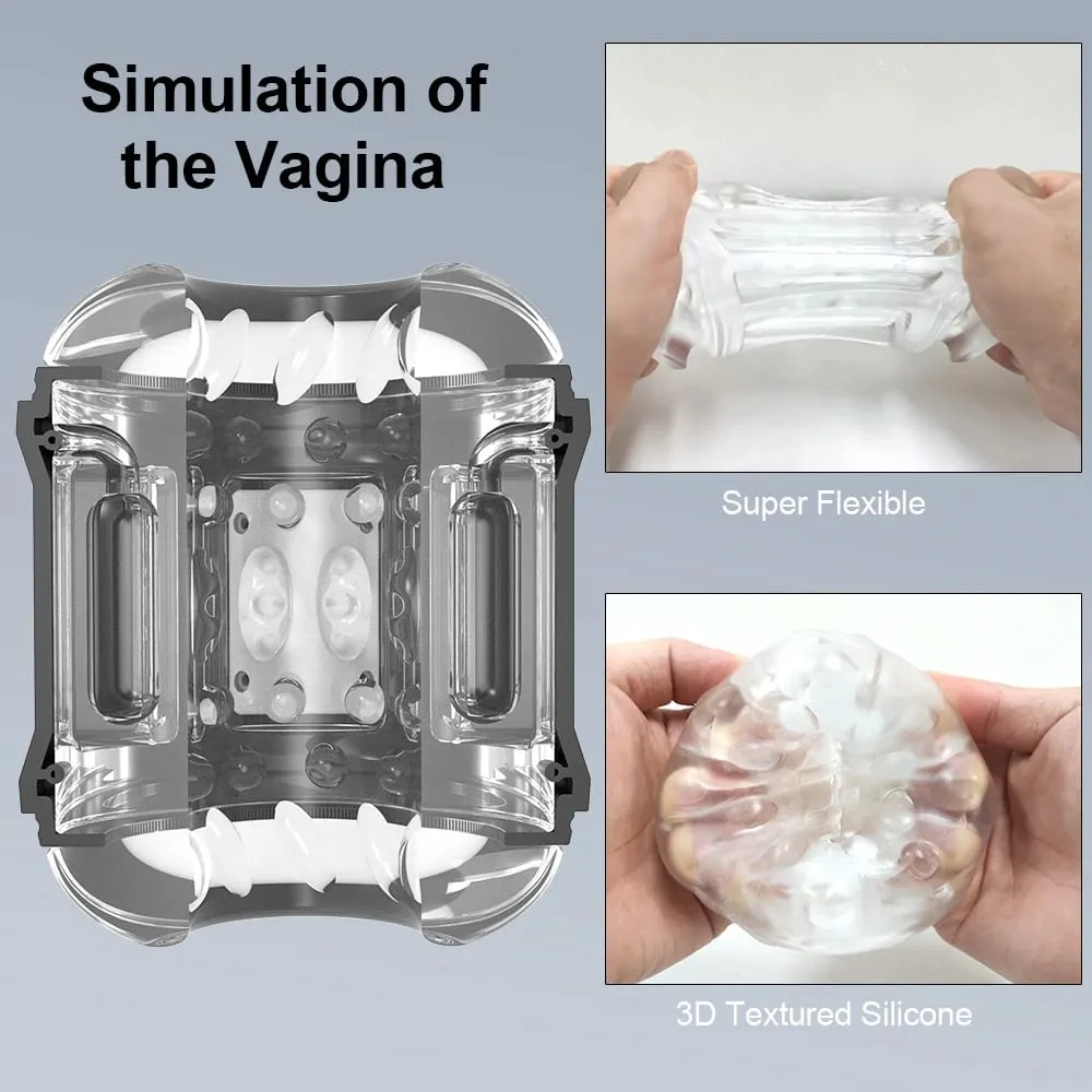 Automatic Male Masturbator Vibrating Men Open-ended Pocket Pussy Masturbation Cup Soft Silicone Adult Goods Sex Toy for Men — image 3